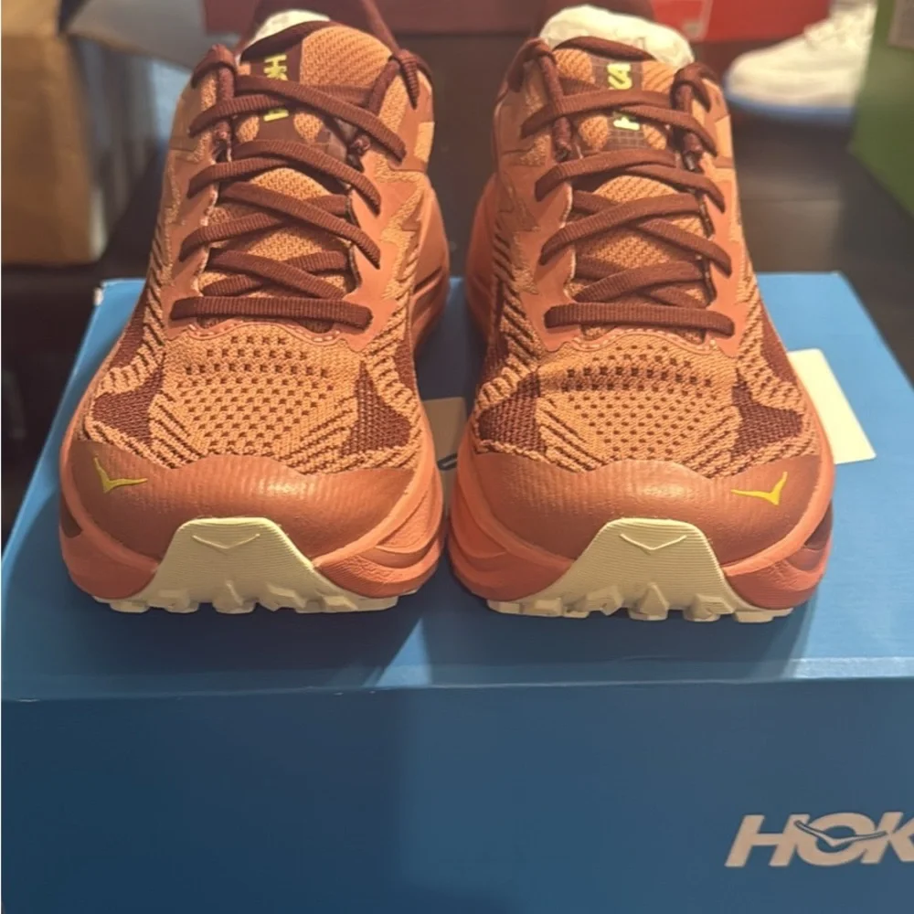 HOKA Women's Challenger 8 Running Shoes - Coral/Gold - Picture 2 of 5